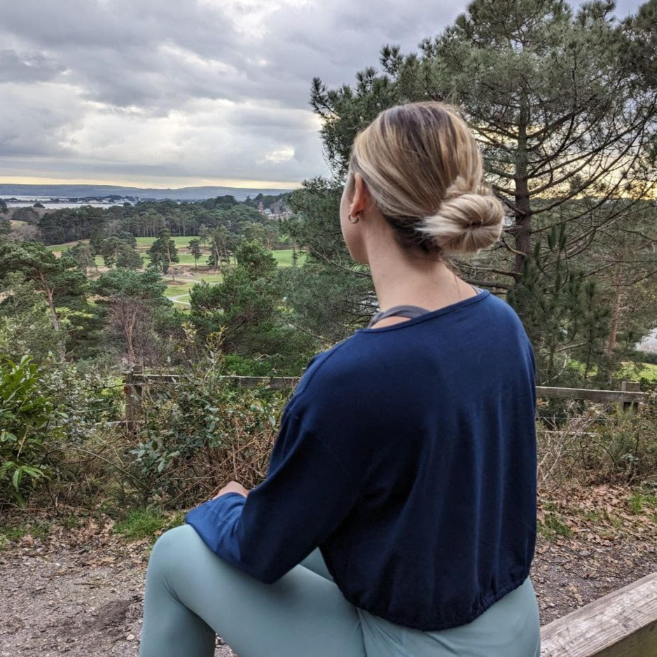 Bamboo Cropped Drawstring Jumper - 2 Colours