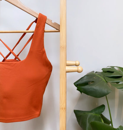 Down To Earth Recycled Bra Top - Fire 🔥 ~ Orange